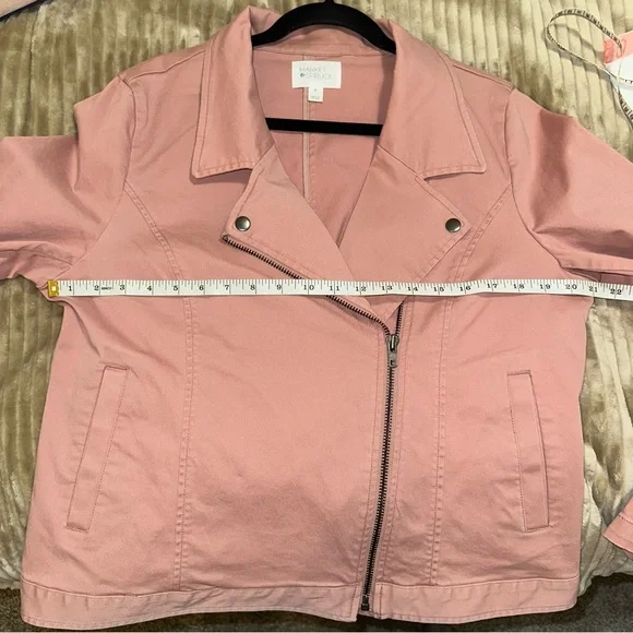 Market & Spruce- Jaclyn Knit Moto Jacket, size xl - Picture 8 of 12